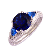 Blue Silver Color Ring