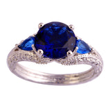 Blue Silver Color Ring
