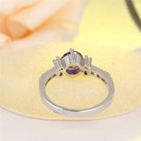 Purple Crystal Zircon Ring