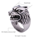 Stainless Steel Wolf Men Ring