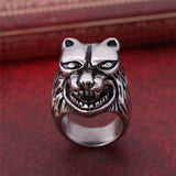 Stainless Steel Wolf Men Ring