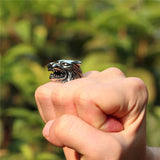 Stainless Steel Wolf Men Ring