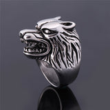Stainless Steel Wolf Men Ring