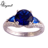 Blue Silver Color Ring